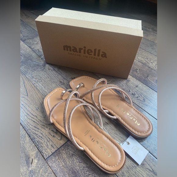 mariella Shoes - NWT Rose gold bling sandals (8)